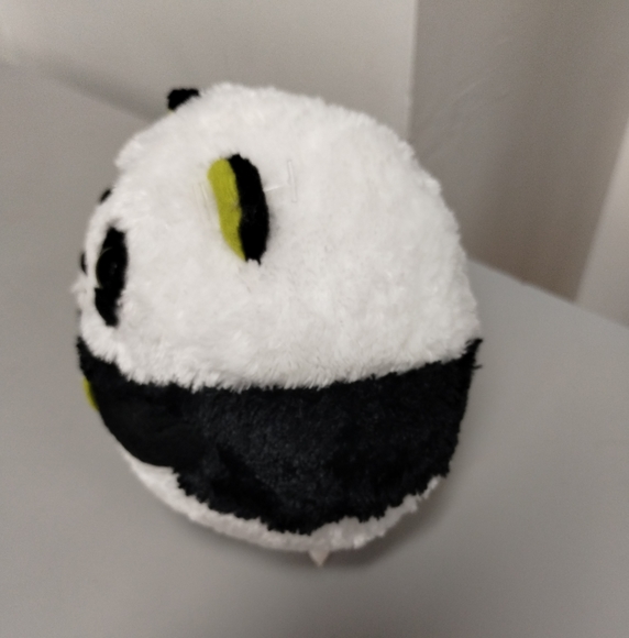 -TY BEANIE BALLZ BONSAI THE PANDA BEAR 5" PLUSH STUFFED ANIMAL ROUND 2011 - Picture 3 of 11